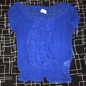 Blue A&F blouse